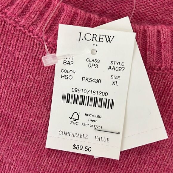 NWT J. Crew Factory Crewneck sweater in supersoft lambswool blend Size XL - Picture 3 of 8